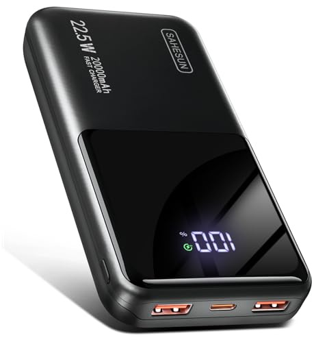 Portable Charger 20000mAh 22.5W Power Bank PD20W Fast Charging PD3.0 QC4.0 USB C Outputs & Inputs PowerBank With LCD Display For Smartphones, Smartwatches, Outdoor Equipment, etc.