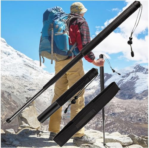Bastones de Trekking - Bastones de Marcha nórdica Plegables, Longitud Ajustable, adecuados para Senderismo