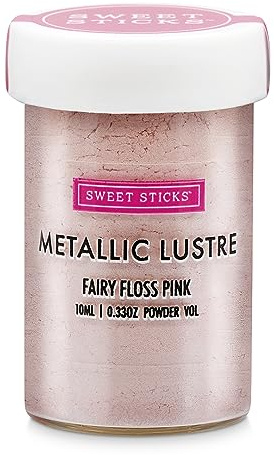 Sweet Sticks Edible Metallic Lustre Dust 4g Fairy Floss Pink