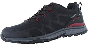 Hi-Tec herr Stinger Wp Walking-sko, Svart Dk röd - 44 EU