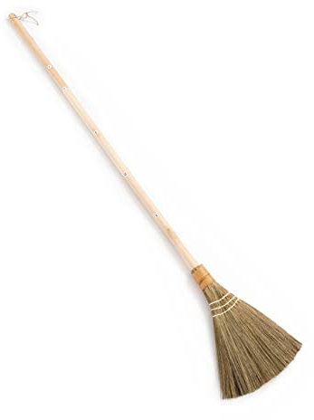 TTS For Home Handgefertigter Schneebesen – Vietnamesischer weicher Strohbesen zur Reinigung – dekorativer 24 cm Breite, 133 cm Länge