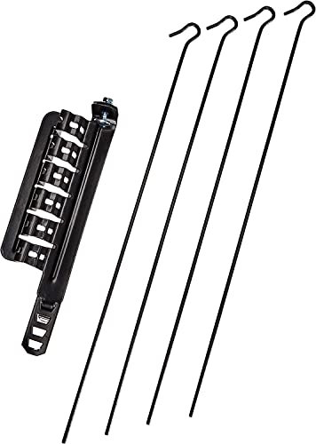 La zappa Stendibiancheria a raggi regolabili per canna fumaria stufa a legna e pellet (Nero)