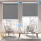 Grandekor Motorized Roller Shade with Remote Control, Motorized Blinds 100% Blackout Electric Shades, Cordless Window Blinds Shades for Bedroom Living Room Office,Dark Grey,W24 xH72
