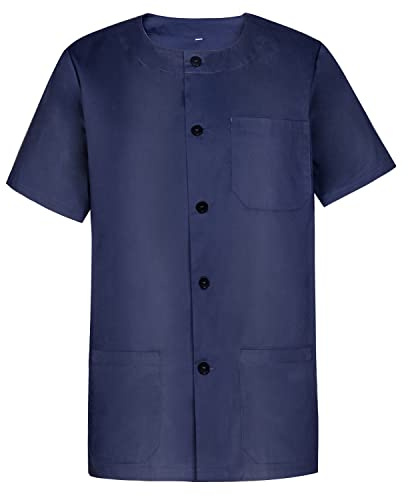 MISEMIYA - Arbeitskleidung Herr Rundhals Kurze ÄRMEL UNIFORM KLINIK Krankenhaus Reinigung TIERARZT Gesundheit GASTGEWERBE Ref.832 - X-Small, Marineblau