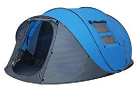 KANBUN Tente de lancer 5-6 personnes Tente d'extérieur automatique double grande tente familiale étanche Camping escalade tente