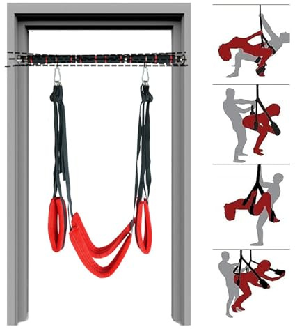 [ZAŖŲχ✸ΡR0DUCTS] Altalene yoga a soffitto rotanti a 360° di lusso rosse ṧexᑭḭṧ Juĝuețeś Ŝexừalê Cuscino a 3 strati per giochi indoor ậdult ṧexṧexṑ ṧex Šêxy Kit Šêx Toysper Bõndägë