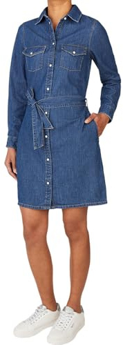 Pepe Jeans Vestido de Mezclilla Regular para Mujer, Color Azul (Denim-HX6), Talla M, Azul (Denim-hx6), M