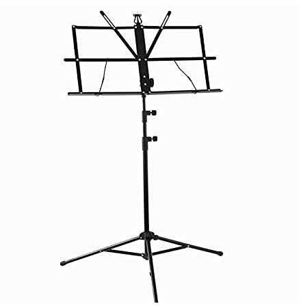 Atriles Atril para Orquesta, Atril Ajustable para partituras, trípode de Metal Plegable, Ligero y Compacto para Almacenamiento o Viajes, Instrumentos Musicales Negros