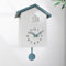 Kamanan Cuco pájaros cantores Design Moderno con péndulo Reloj de Pared,Reloj de Cuco,Reloj de Pared de Cuco,Sonidos grabación Natural o el Cuco Reloj,Casa de Pájaros Reloj (Blanco/Gris)