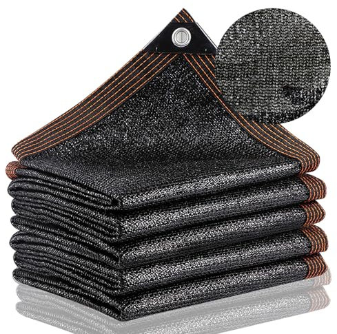 Red de Sombra, 4x5m Malla Sombra 95% UV Toldo Vela de Sombra, PañO de Sombra Invernaderos Cortavientos para Cubrir con Ojales, para Invernadero/Jardín/Pérgola/Patio Césped