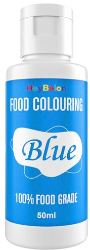 Lebensmittelfarbe - 50ml Farben Lebensmittelfarben Set für Kuchen Backen - Vibrant Lebensmittelfarbe für Kuchen Dekoration, DIY Schleim, Schleim machen (Blue)