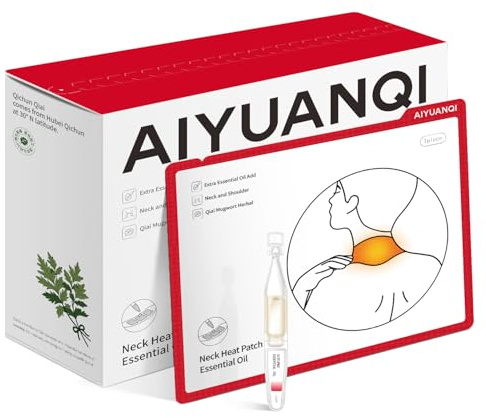 AIYUANQI 5PCS Neck Heating Patch, Mugwort Herbal Adhesive Patches with Essential Oil for Fitness, Workplace, Spa Therapy Aromatherapy