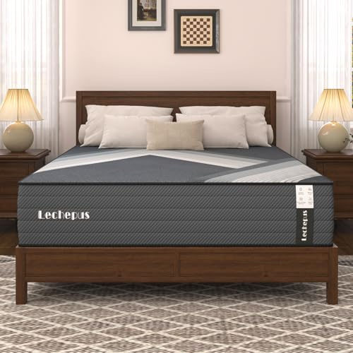 Lechepussleep Full Mattress 10 Inch,Lechepus 5-Zone Medium Firm Mattress with Lumbar & Shoulder Support, Hybrid for Pressure Relief,Edge Support & Motion Isolation, Fiberglass Free & CertiPUR-US