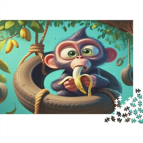 Monkey 1000 Teile Puzzle Papier für Erwachsene Banana Tree Puzzle Spiel Familienspaß Geschenk 38x26cm/1000pcs