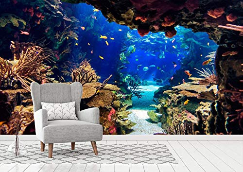 Oedim Fotomural Vinilo para Pared Fondo Marino | Vinilo Económico | Fotomural Vinilo Decorativo | 100 x 70 cm | Decoración comedores, Salones, Habitaciones