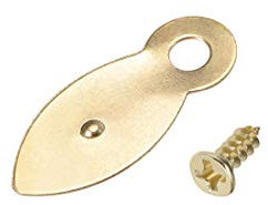 sourcing map Frame Turn Button, 7/8 Metal Flat with Screws for Hanging Pictures, Photos, Drawings and Posters, 30 Pcs (Golden)