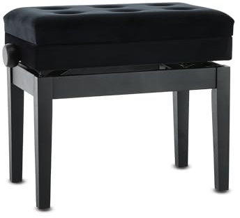 GEWA Pianobank Deluxe Compartment, schwarz matt, mit Notenfach