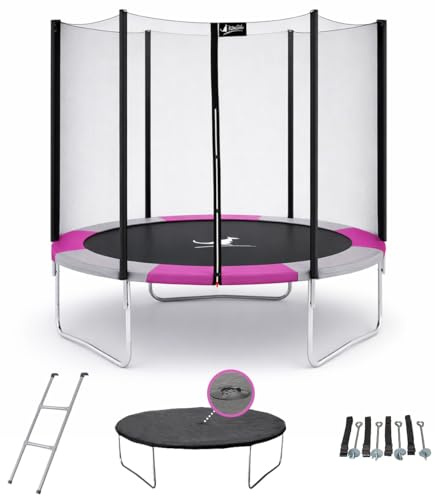Kangui - Trampoline Rond Ø250cm avec Filet, échelle, bâche et kit d'ancrage - RALLI 250