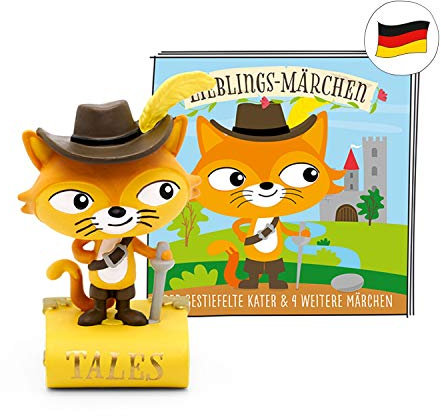 tonies Hörfiguren für Toniebox, 5 Lieblings-Märchen – Der gestiefelte Kater und 4 weitere Märchen, Hörspiel für Kinder ab 3 Jahren, Spielzeit ca. 50 Minuten