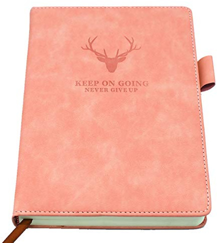 Carnet de Notes Classique Papier à Rayures - Journal Couverture Rigide, 8,3 × 5,7, 360 pages,Parfait pour le bureau Accueil École Rédaction professionnelle et prise de notes(A5,rose)