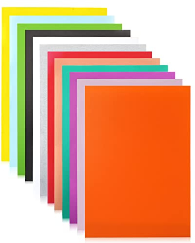 12pcs Colorful Shrink Films Papers, Heat Shrink Sheets, Shrink Art Paper for Creative Craft, 20x29cm（Style A）
