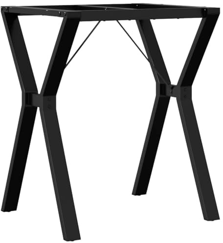 vidaXL Patas de Mesa de Comedor Estructura Y Acero 60x50x73 cm, Pata de Mesa Auxiliar, Pata de mesita Auxiliar, Pata de Mesa de Metal