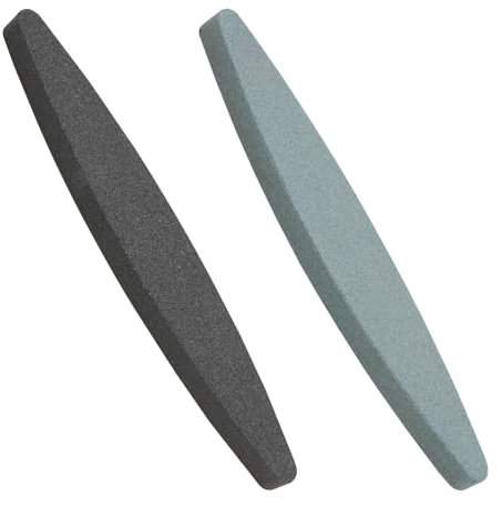 Grane 180 & 240 Pietre per Affilare in Carburo di Silicio e Ossido di Alluminio, Affilacoltelli, Asce, Forbici da Giardino, Falci e Lame di Tosaerba