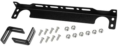 A ABSOPRO Oil Cooler Mounting Bracket Kit 330mm Aluminum Alloy Engine Oil Cooler Radiator Adapter Kit Oil Cooler Bracket Kit Black Transmission Oil Cooler Mounting Kit car Item Replacement