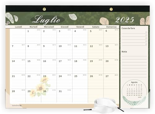 Calendario 2026 da Muro (18 Mesi) Fiori Vegetali 43 x 31 cm Luglio 2025 Dicembre 2026 Calendario Famiglia Italiano Planner Mensile Con le Vacanze Calendario da Tavolo Organizzatore di Famigli Ufficio