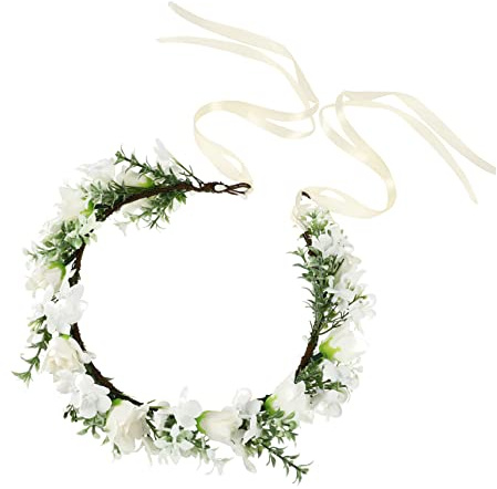 Beavorty Corona Fiori Capelli Cercehietto Floreale Copricapo Per Damigella d Onore Corona Per Damigella d Onore Cercehietto Accessori Per Capelli Per Donne e Spose