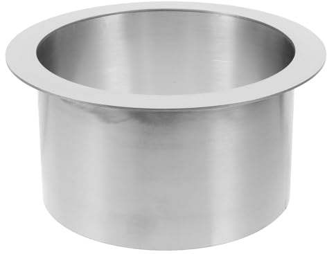 Cabilock Sifone per rifiuti in acciaio inossidabile 304, scivolo rotondo integrato per rifiuti, occhielli da tavolo per controsoffitto della cucina, facile installazione