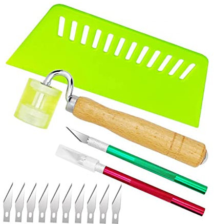 iplusmile 14 Piezas Kit de Herramientas Instalación Tapiz Rodillo Juntas Vinilo y Film de Ventana