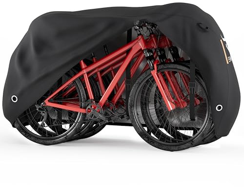 EVRBUL Copertura per bicicletta per 2 o 3 biciclette, 221 x 119 x 119 cm (lunghezza x larghezza x altezza), impermeabile, resistente alla pioggia, al sole, ai raggi UV e alla polvere, per mountain