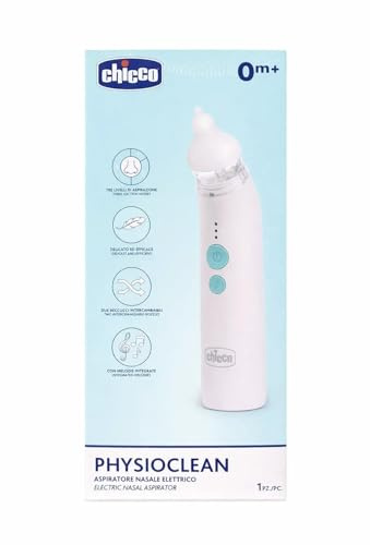 Chicco Aspirador nasal eléctrico, 3 niveles de aspiración, 2 boquillas intercambiables, con melodías integradas