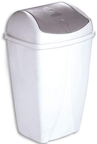 Swing Poubelle à Couvercle basculant Blanche 10 L