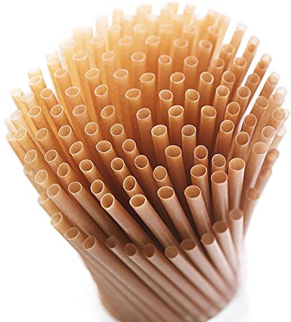 200 Stück Zuckerrohr-Strohhalme, 20.3 cm, kompostierbare Trinkhalme, biologisch abbaubar, umweltfreundlich, plastikfrei, stabile Smoothie-Strohhalme für Zuhause, Strandpartys, nicht beschlägt