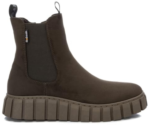 REFRESH - Botín Mujer Kaki - Calzado Cómodo y Versátil - Moda casual - Modelo 17024903 (Talla 37)