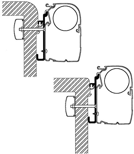 Thule - Rapido Adapter für Omnistor 4900/5200/8000 Modell - Serie 9, Standard (3 Stück)