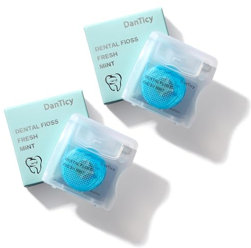 DanTicy Filo interdentale in tessuto infuso di olio di cocco, filo naturale per pulizia profonda e extra ampia, senza intoppi e PFAS | aromatizzato