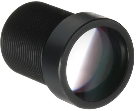 sourcing map 25mm CCTV Camera Lens 5MP F2.0 FPV Wide Angle Security Camera Lens M12 Threaded Dia for IP Camera Panoramic, Black