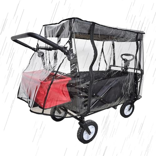 Cubierta de lluvia para carritos | Cubierta de lluvia plegable para carrito | Cubierta de lluvia plegable impermeable para carrito de tracción multifuncional para exteriores