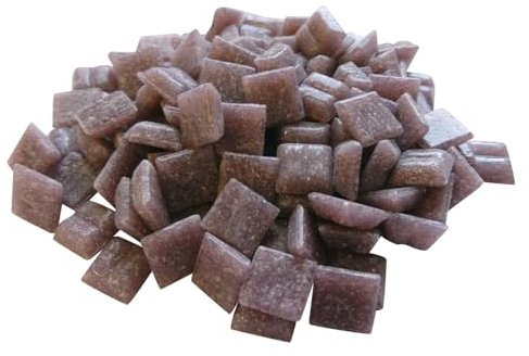 Zimasi Glasmosaik 900 g – Glassteine zum Basteln & DIY in Lila – Bastelset mit Mosaiksteinen für Erwachsene & Kinder – Robuste Mosaiksteine für kreative Projekte [ca. 1350 Stück, 1x1 cm] Lila