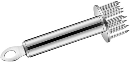 Práctica aguja para pinchos de carne de acero inoxidable 304, para asar y cocinar con diseños ergonómicos de mango
