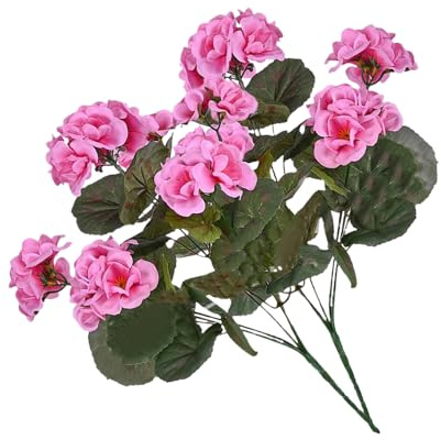 Konstgjorda pelargon för utomhus, falska blommor Uppsättning av 2
