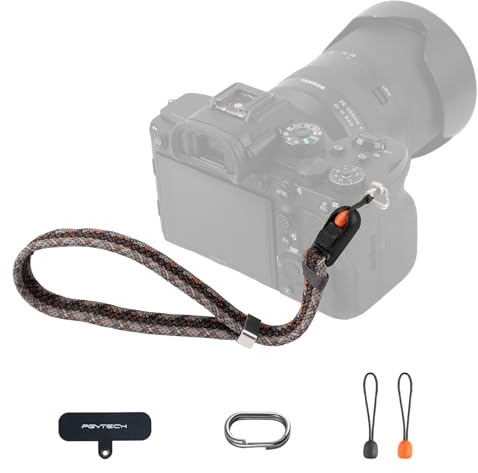 PGYTECH Cinturino da polso sottile per fotocamera, regolabile, a sgancio rapido, compatibile con fotocamere istantanee compatte mirrorless, cinghia da polso per fotocamera per smartphone Sony/Canon