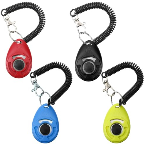 Cobee 4 clicker per cani, clicker clicker clicker con grande pulsante, per gatti, clicker, cane, gatto, cavallo