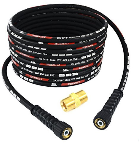 TECHKAR Lavadora de Alta Presión Manguera Tubo - Manguera de Extensión Karcher Reemplazo - 400bar DN8 Profesional M22x1.5 Manguera de Alta Presión para Kärcher HD HDS - 20m