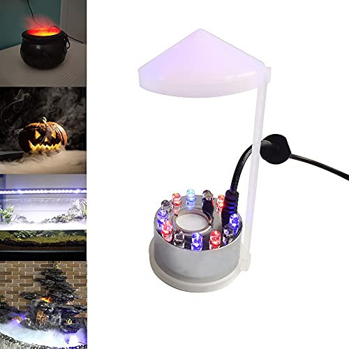 TASHELLS Ultrasonic Mist Maker, Halloween Witch Light,Indoor Decoration Mini Ultrasonic Fogger,Mist Fountain for Pond