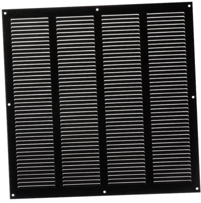 Griglia di ventilazione nera, 400 x 400 mm, protezione dagli insetti, griglia in metallo (400 x 300 mm, nero)