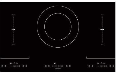 Cookology CIF900 90cm Induction Hob with Flexi Zone Function and Dual Ring – Black